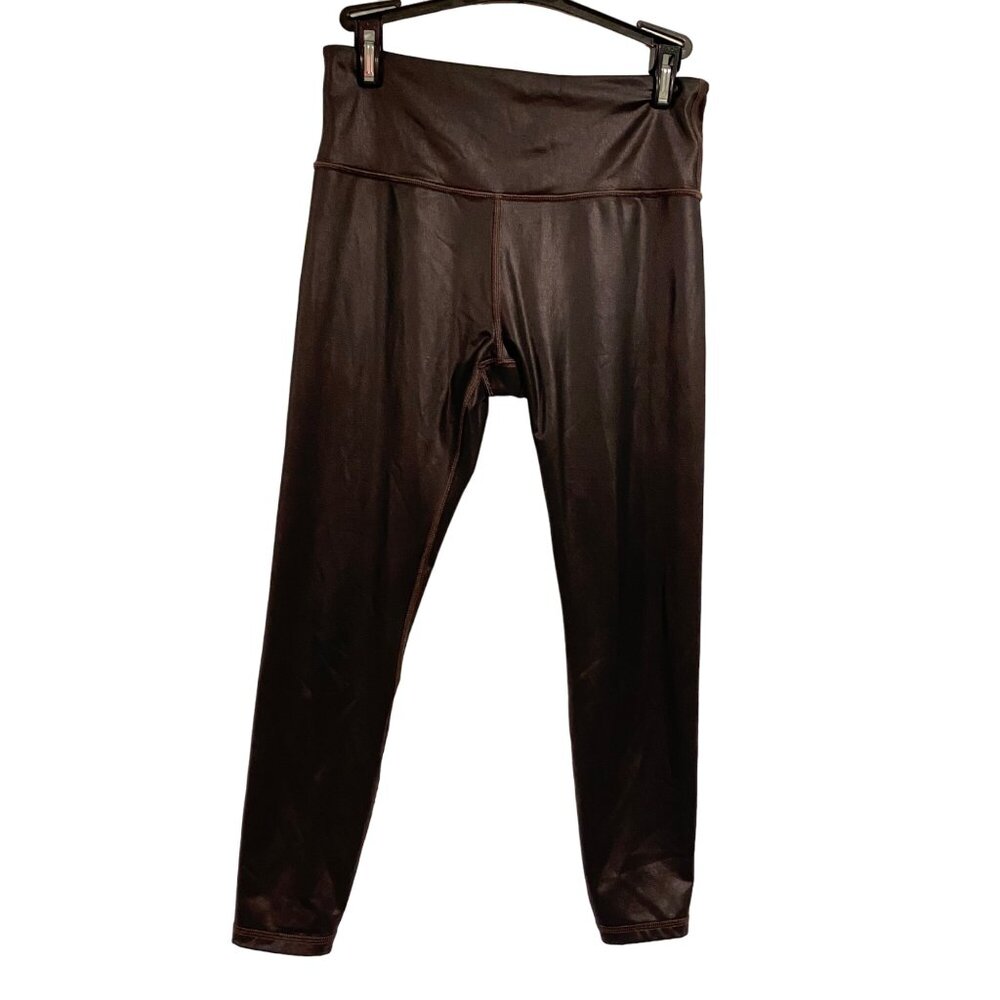 Athleta Elation Ultra High Rise Shimmer‎ Tight Antique Burgundy Size S